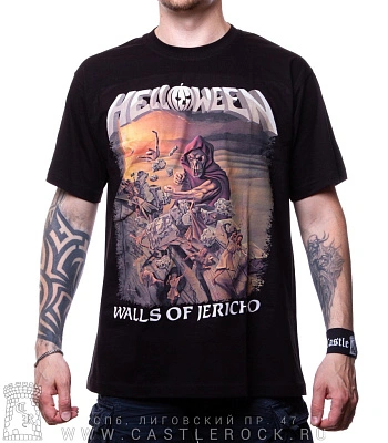 футболка helloween "walls of jericho"