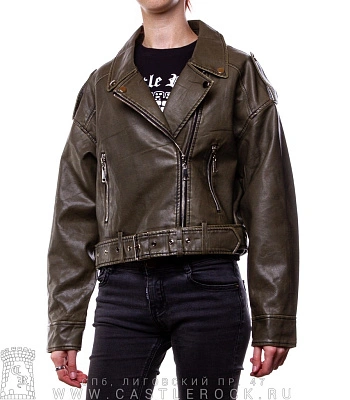 косуха женская к/з оверсайз а5111 (хаки)