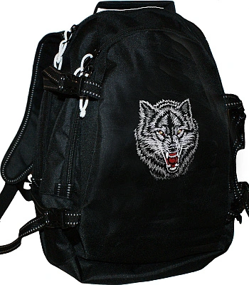рюкзак с вышивкой волк (морда)
