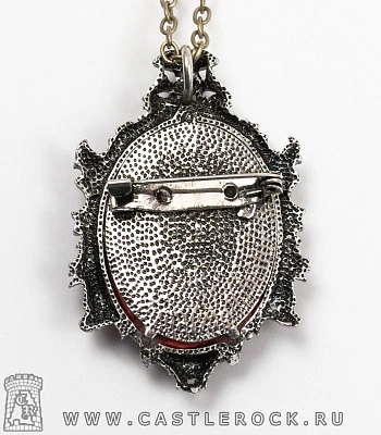 подвес-брошь restyle pol27 птичья клетка (ч/к, камея)