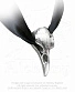подвес alchemy gothic (алхимия готик) p736 raven skull ribbon