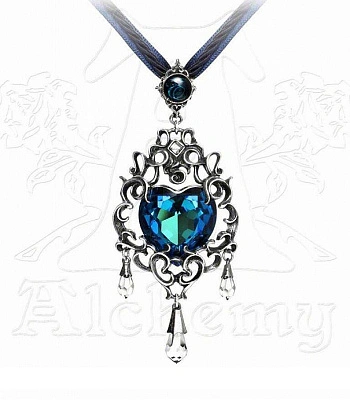подвес alchemy gothic (алхимия готик) p531 empress eugenie's blue heart diamond