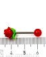 Штанга Сталь с Розой (красной) 1,6 х 14 х 6/9