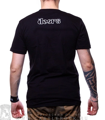 футболка doors jim morrison (ч/б, лого желтое)