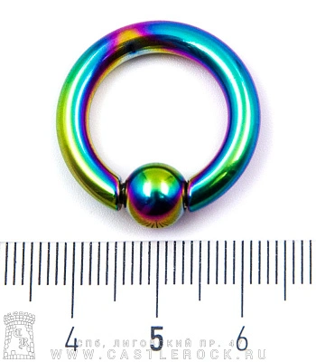 Кольцо BCR Хард Сталь "Бензиновое" 4 х 16 х 8 (с пружинным шариком)