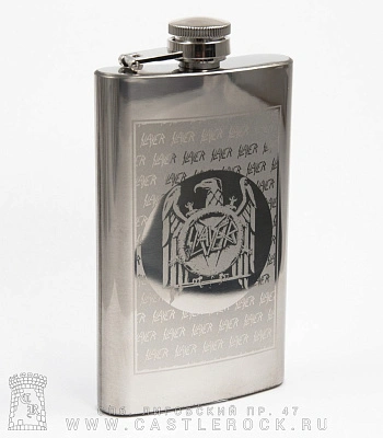 фляга стальная с гравировкой slayer 6 oz
