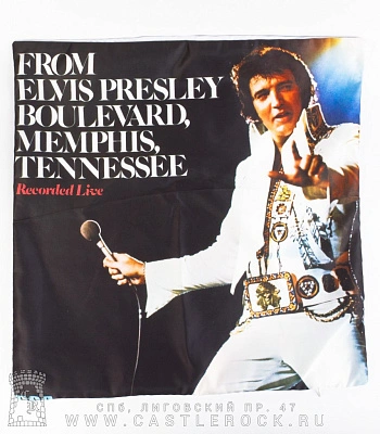 чехол на подушку elvis presley "from elvis presley boulevard, memphis, tennessee"