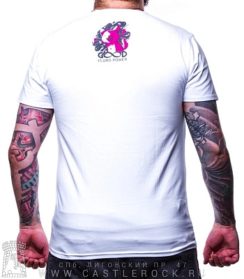 футболка котенок (белая, светится)