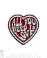 значок цанга сердце "all you need is love"