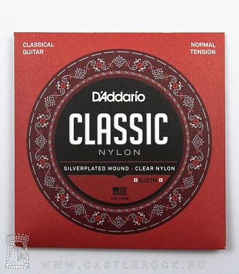 струны d'addario нейлоновые для классической гитары ej27n