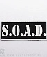 нашивка system of a down "s.o.a.d." (надпись белая)