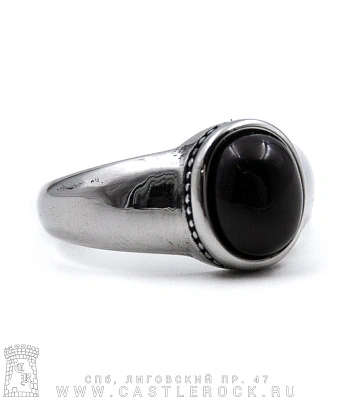 перстень с черной вставкой (кабошон)