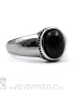 перстень с черной вставкой (кабошон)