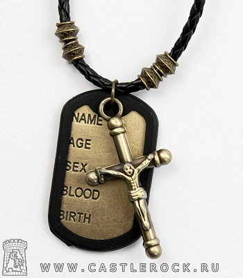 подвес - жетон крест распятие