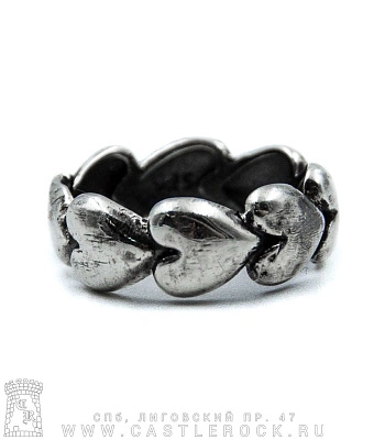 кольцо сердечки (узкое)