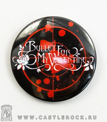 значок bullet for my valentine (лого, черно-красный)
