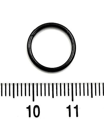 Сегментное Кольцо Кликер Сталь Черное 1,2 х 10