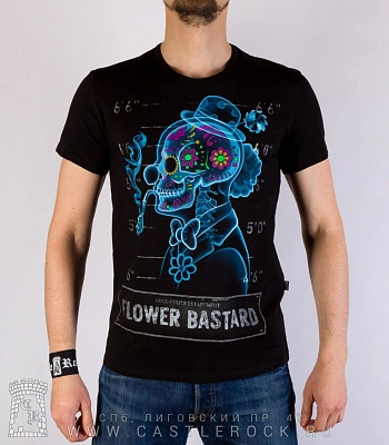 футболка рентген клоуна "flower bastard" (светится)