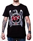 футболка slayer (орел ч/б, надпись красная)