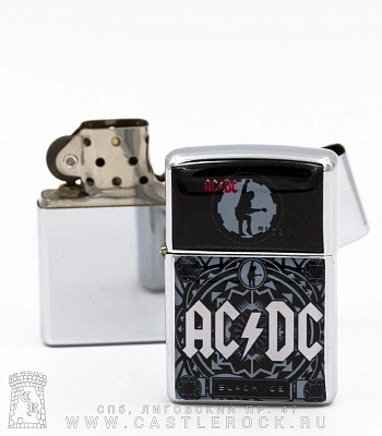 зажигалка цветная ac/dc "black ice"