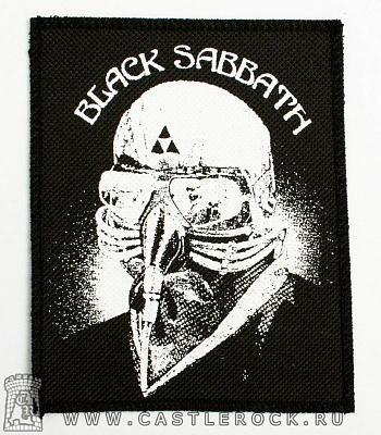 нашивка black sabbath "never say die!" (принт белый)