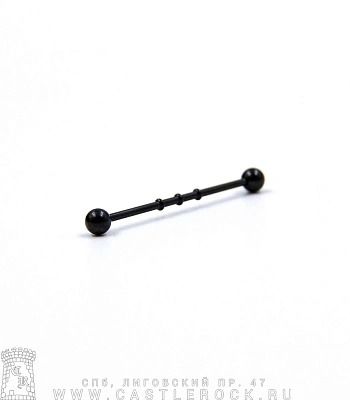 Штанга Индастриал Сталь Черная с Шариками Ребристая 1,6 х 38 х 5/5