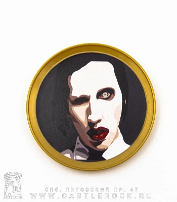 магнит тарелочка marilyn manson (ч/б)