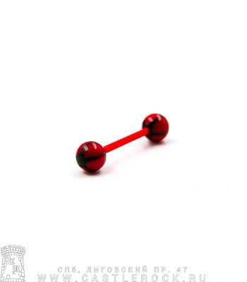 Штанга Биофлекс с Акриловыми Шариками Звезда (черно-красная) 1,6 х 16 х 6/6