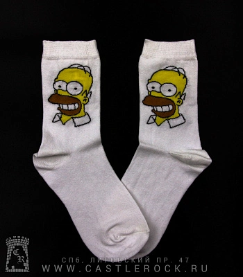 носки гомер симпсон (белые)