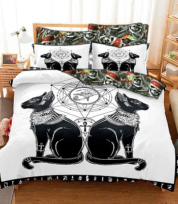 комплект постельного белья коты сфинксы