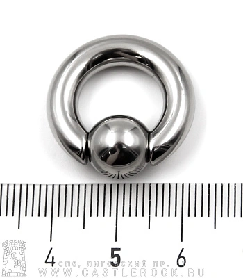 Кольцо BCR Хард Сталь 5 х 13 х 10 (с пружинным шариком)