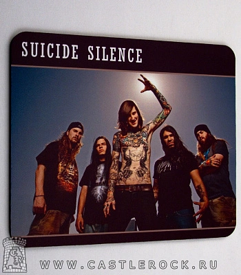 коврик для мыши suicide silence (группа, синий фон)