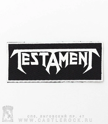 нашивка testament (лого белое)