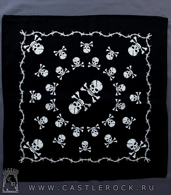 бандана черепа и кости (колючая проволока)