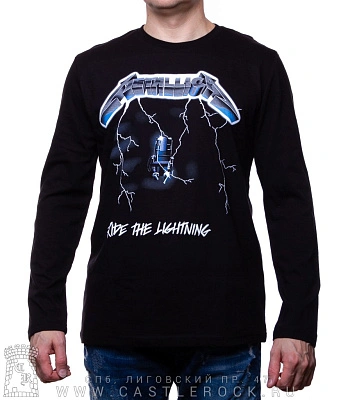 футболка metallica "ride the lightning" (принт темный) д/р