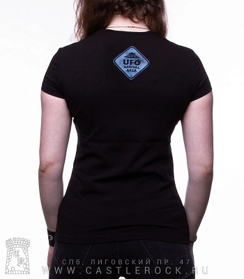 женская футболка космос и байкер (светится)