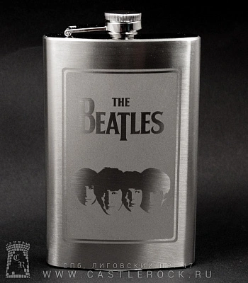 фляга стальная с гравировкой beatles 10 oz