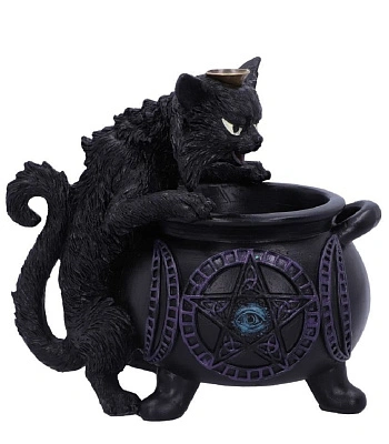 подставка под благовония кот с котлом