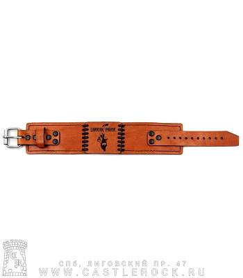 браслет кожаный с гравировкой linkin park