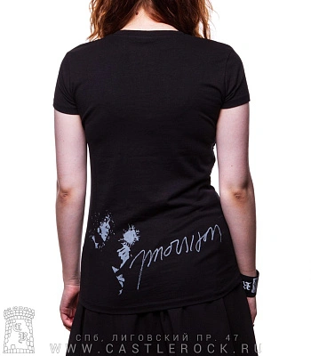 женская футболка doors jim morrison (принт серый)