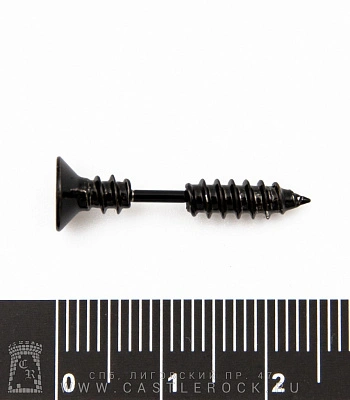 Обманка Плага Сталь Черная Саморез 1,2 х 6 х 7/4