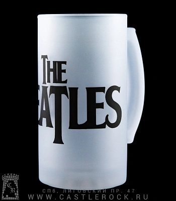 кружка пивная стеклянная beatles (лого)