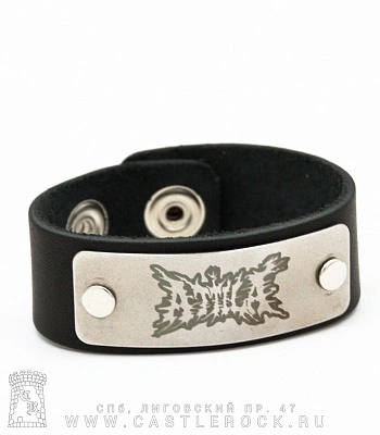 браслет кожаный attila (широкий)
