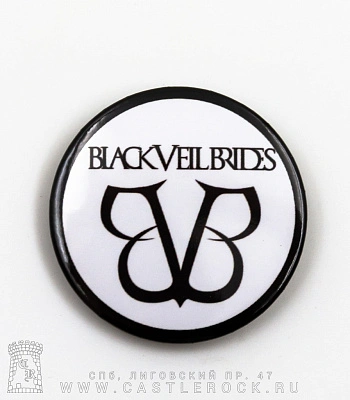 значок black veil brides (лого, белый)