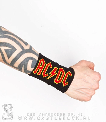напульсник трикотажный ac/dc (лого, широкий)