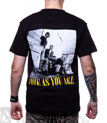 футболка nirvana "come as you are" (смайл, надпись)
