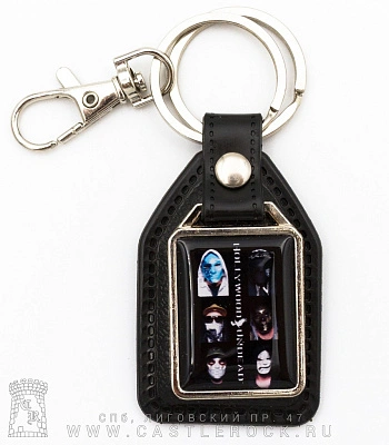 брелок прямоугольный на подкладке hollywood undead (группа)