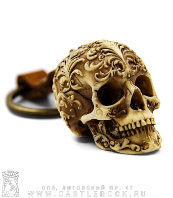 брелок череп в узорах (детализированный)