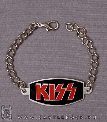 браслет на цепочке kiss (лого)