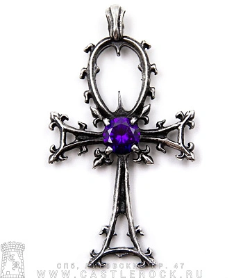 подвес анкх (камень фиолетовый)